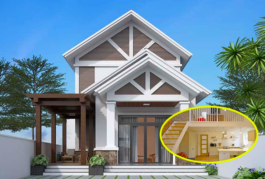 Mẫu nhà cấp 4 gác lửng đẹp, tiết kiệm chi phí xây dựng