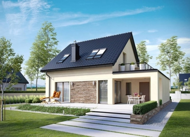 Nhà gác lửng có sân thượng, tận dụng tối đa không gian