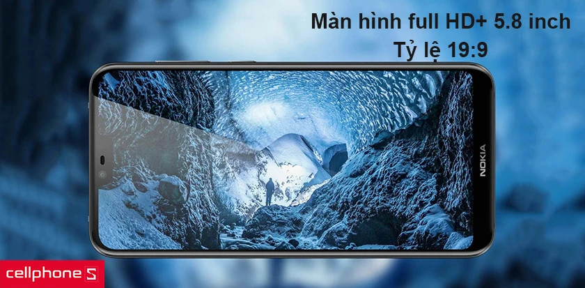 Màn hình &quot;tai thỏ&quot; 5.8 inch của điện thoại Nokia 6.1 Plus