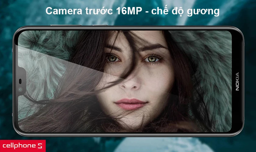 Camera trước 16MP của Nokia 6.1 Plus với nhiều tính năng làm đẹp