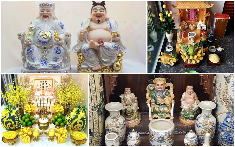 Hướng dẫn xác định vị trí Ông Địa Thần Tài trên bàn thờ