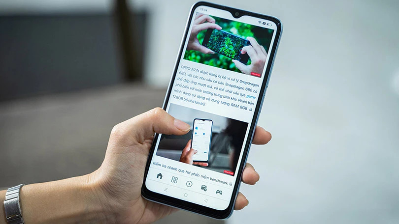 Chip Helio G35 trên OPPO A17 đảm bảo hiệu năng ổn định