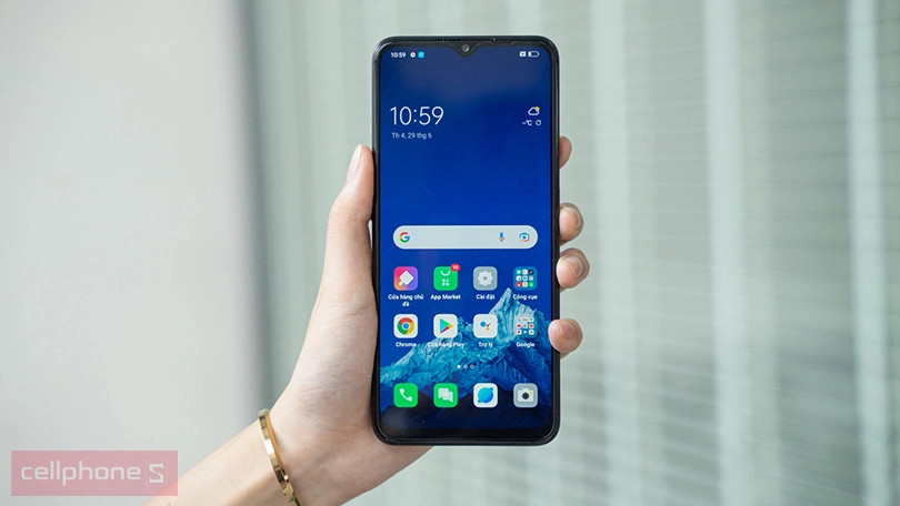Màn hình IPS LCD 6.56 inch của OPPO A57 hiển thị sắc nét, sống động