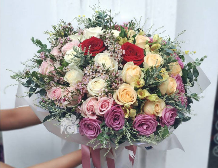 Bó hoa hồng tươi thắm dành tặng sinh nhật em gái yêu