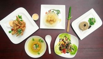 Món ăn chay trình bày đẹp mắt tại nhà hàng Phúc An Vegetarian &amp; Cafe Đà Nẵng