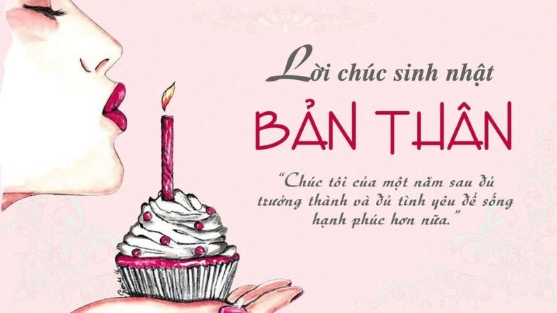 Hình ảnh chúc mừng sinh nhật với lời chúc cô đọng