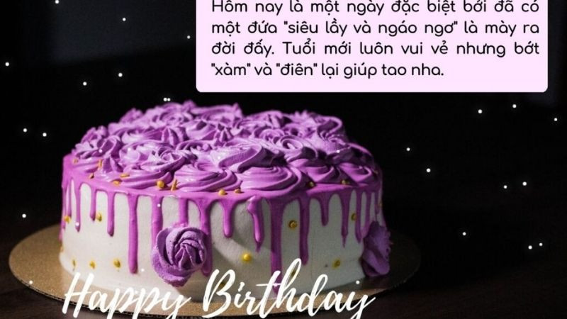 Hình ảnh chúc sinh nhật bạn thân với thông điệp độc đáo