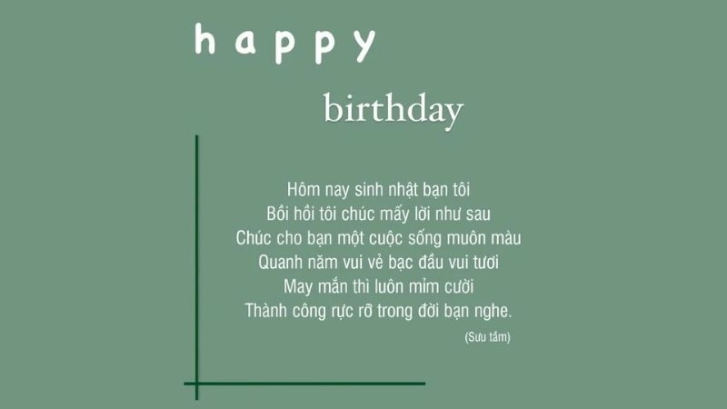 Hình ảnh chúc mừng sinh nhật kèm thơ ý nghĩa