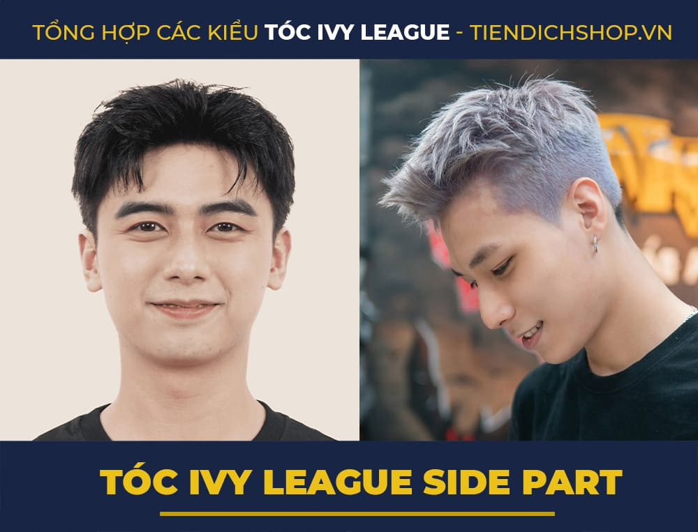 Kiểu tóc Ivy League Side Part lịch lãm, trưởng thành