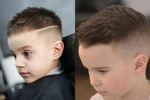 Bé trai 7 tuổi với kiểu tóc Mohawk ngắn tinh nghịch