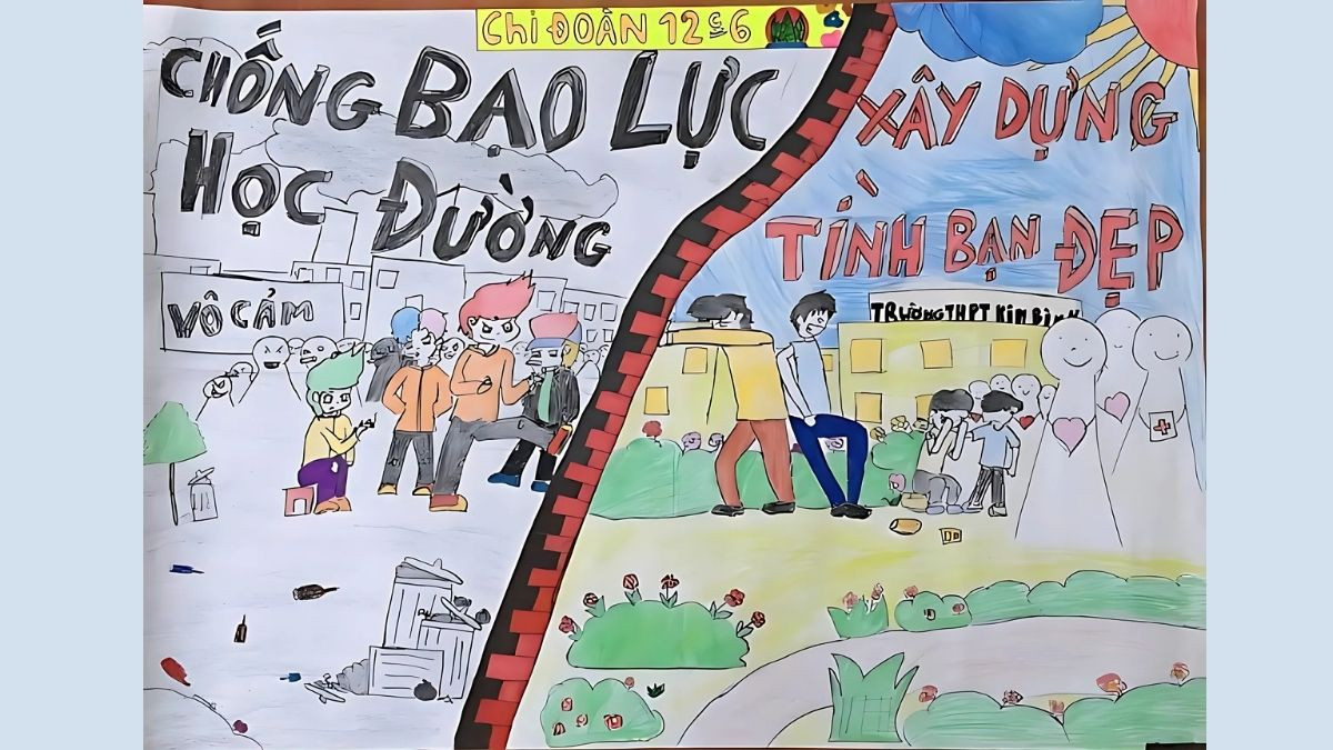 Bức tranh xây dựng tình bạn không bạo lực