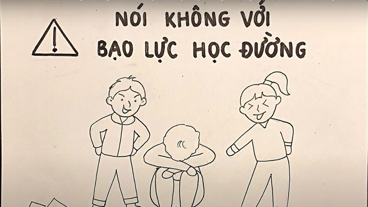 Cách phác thảo tranh vẽ bạo lực học đường