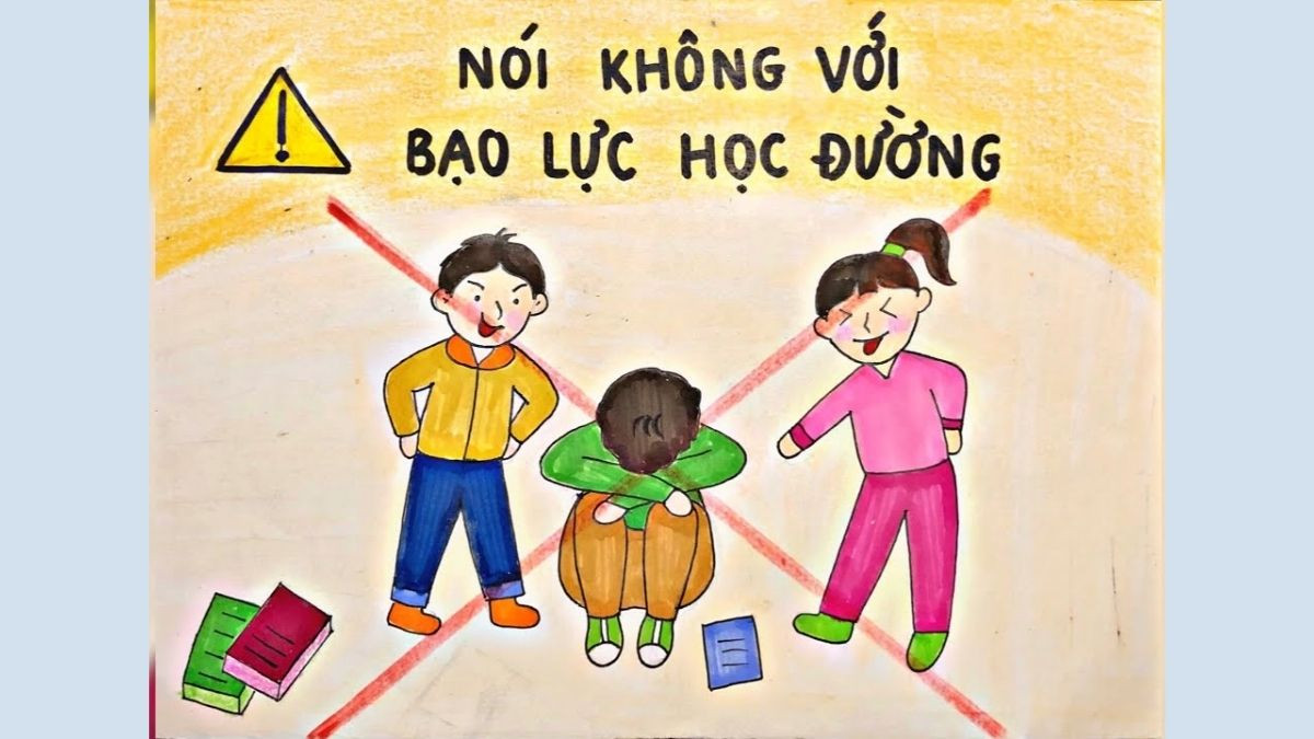 Tô màu cho tranh vẽ bạo lực học đường