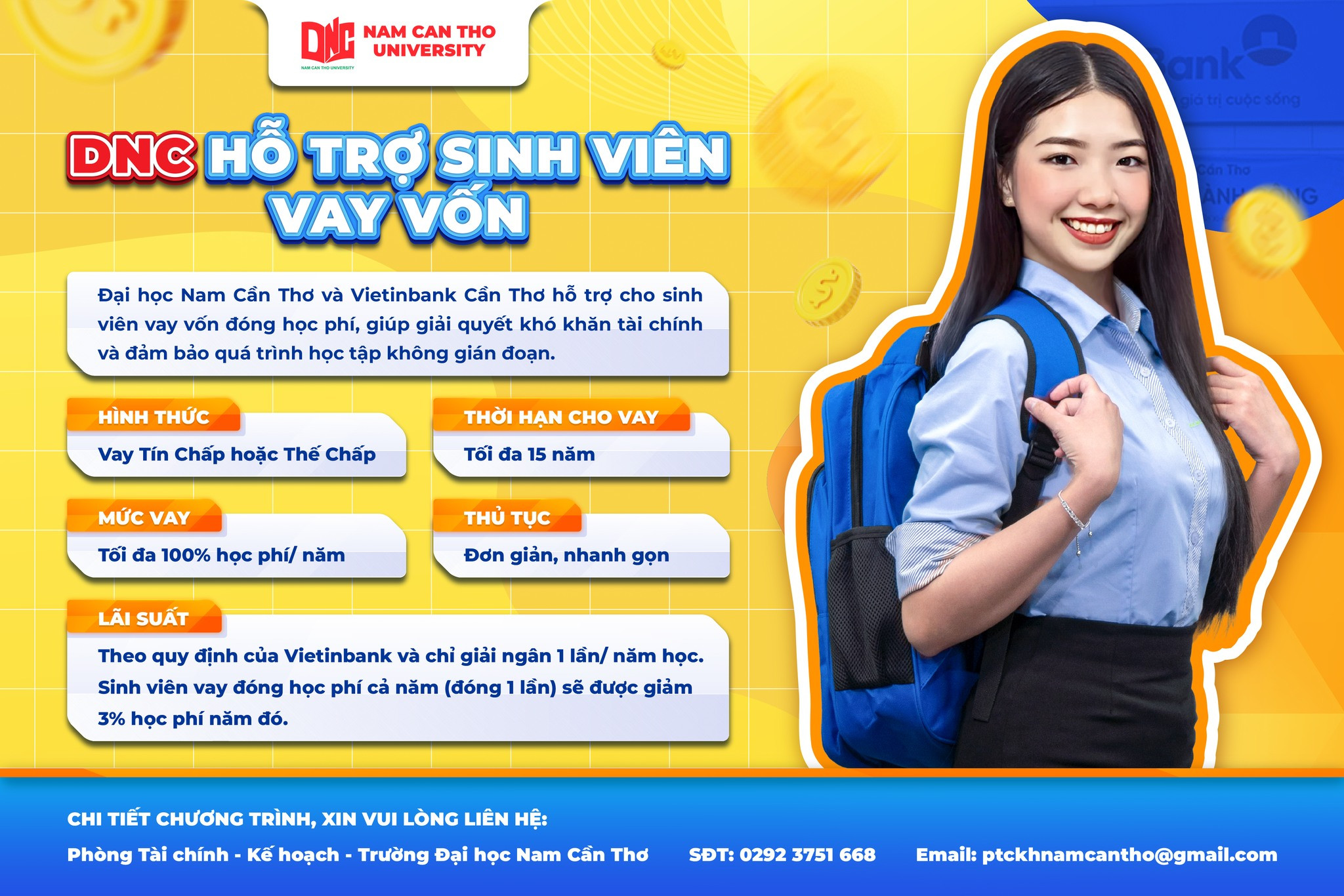 Chương trình Học trước trả sau hỗ trợ sinh viên DNC
