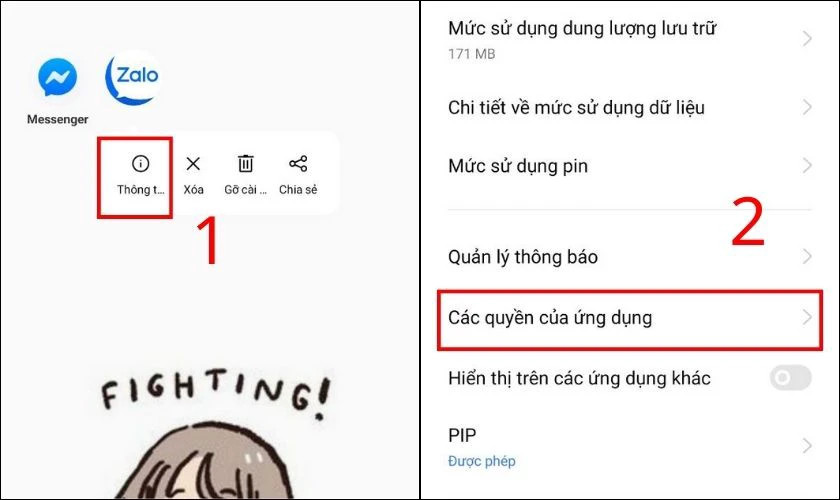 Thiết lập quyền truy cập vị trí cho Zalo trên Android