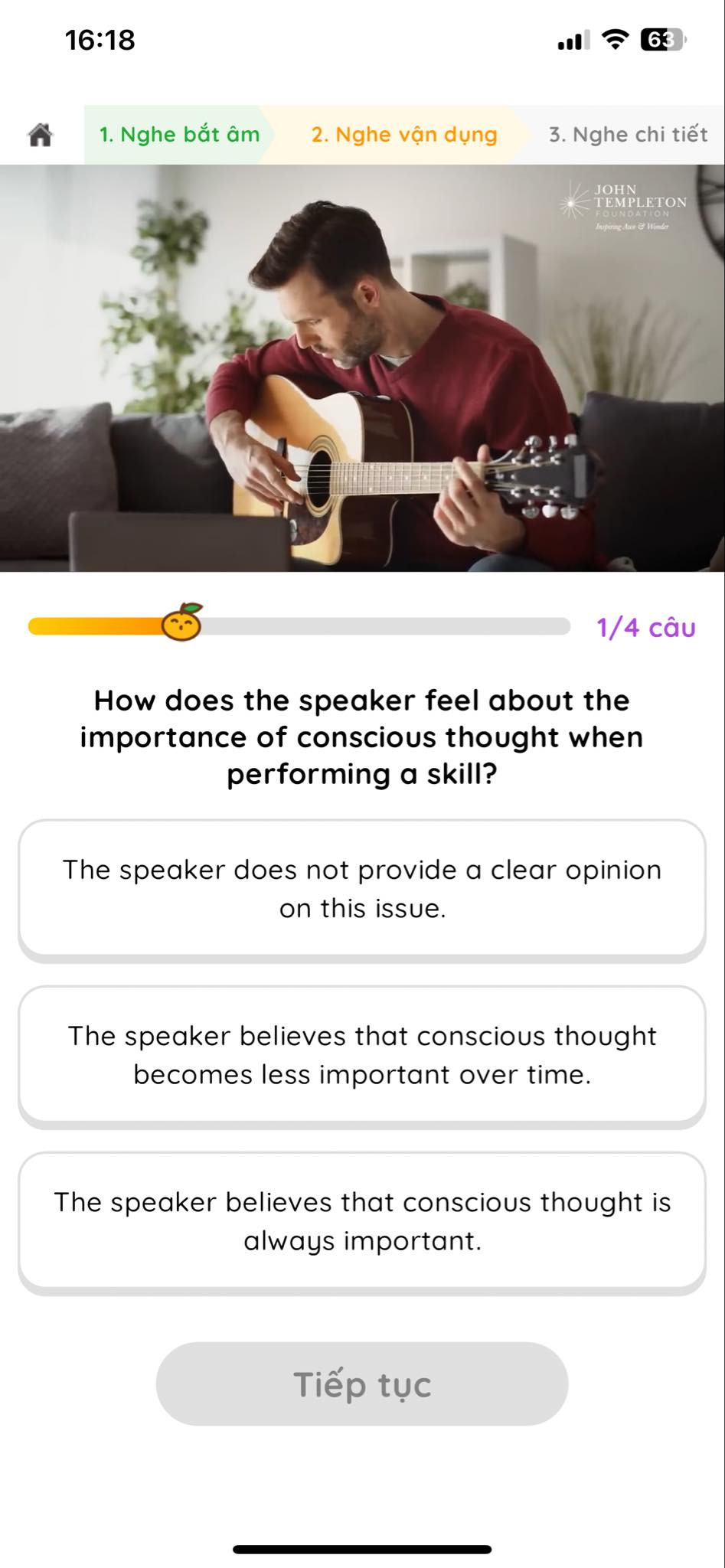 Bước 2 Nghe vận dụng của Mochi Listening