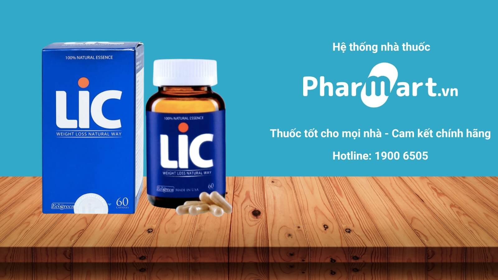 Thuốc giảm cân Lic Ecogreen với tinh chất thiên nhiên