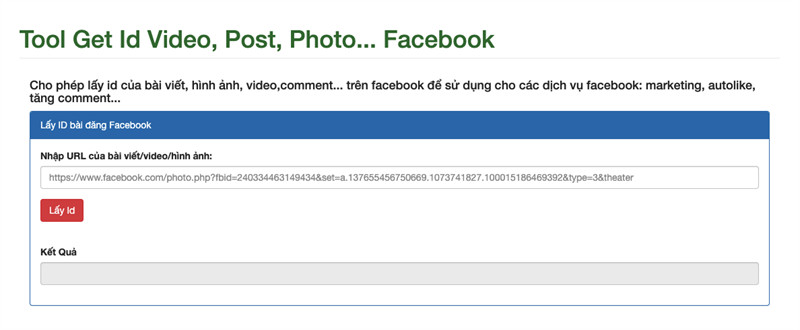Sử dụng VnLike.Net để lấy ID Facebook dễ dàng