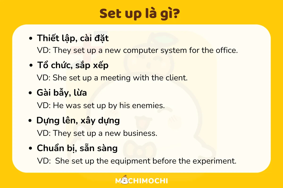 Set up là gì