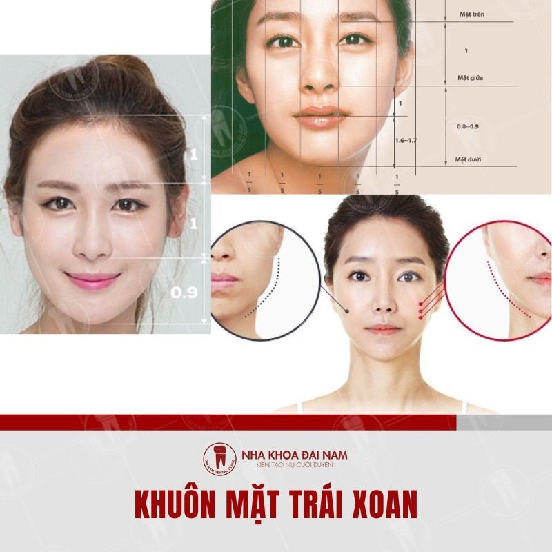 Kích thước chuẩn của khuôn mặt trái xoan