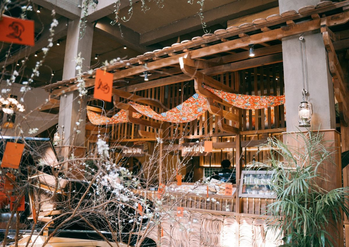 Góc cà phê Ú Pao với không gian ngoài trời thoáng đãng