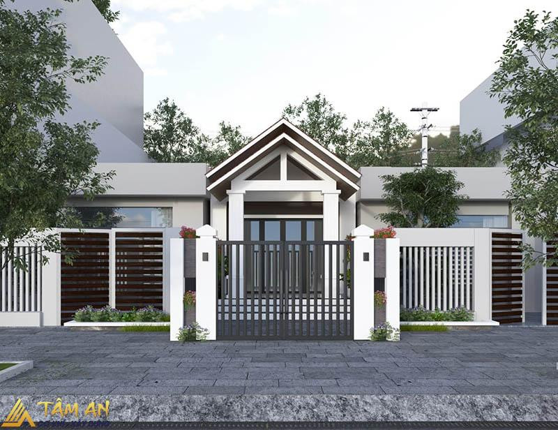 Mẫu hàng rào sắt đơn giản cho nhà cấp 4