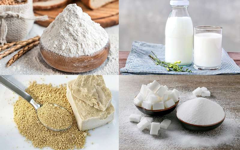 Nguyên liệu làm vỏ bánh bao