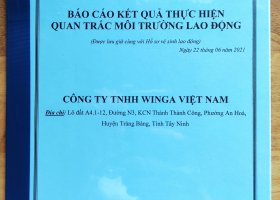 Báo cáo quan trắc môi trường lao động giá rẻ ở Tây Ninh theo nghị định 44/2016/NĐ-CP