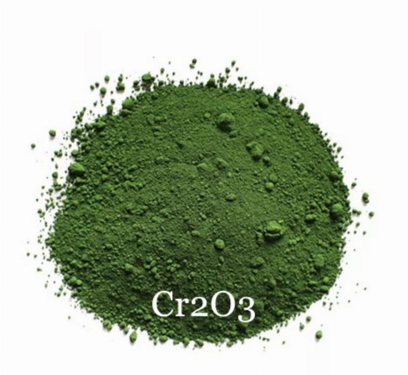 Cau truc tinh the Cr2O3, minh hoa tinh chat hoa hoc crom iii oxit, anh cau tao