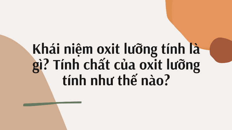 Minh hoa phan ung Cr2O3 voi axit manh va bazơ manh, the hien tinh luong tinh