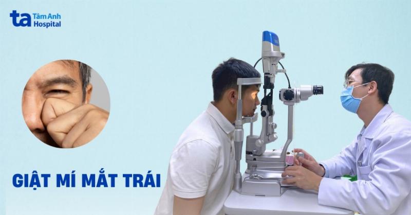 Hình ảnh một người phụ nữ mệt mỏi, tay xoa mắt, thể hiện sự căng thẳng và mỏi mắt là nguyên nhân giật mí mắt trái.