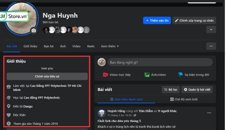 Tạo thông tin cá nhân giống tài khoản mạo danh để tăng hiệu quả báo cáo Facebook