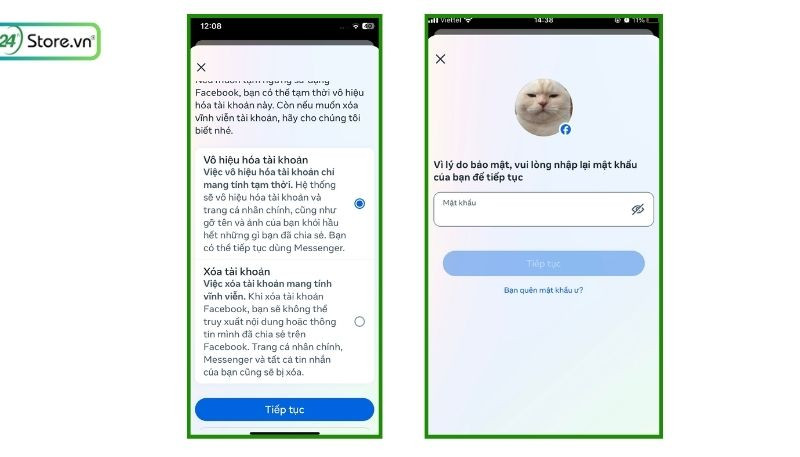 Các bước vô hiệu hóa tài khoản Facebook trên iPhone