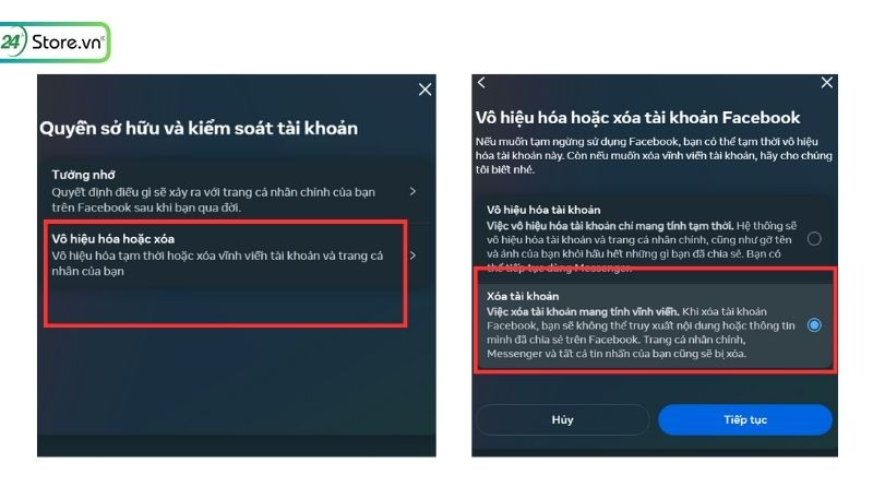 Hoàn tất xóa tài khoản Facebook vĩnh viễn trên máy tính