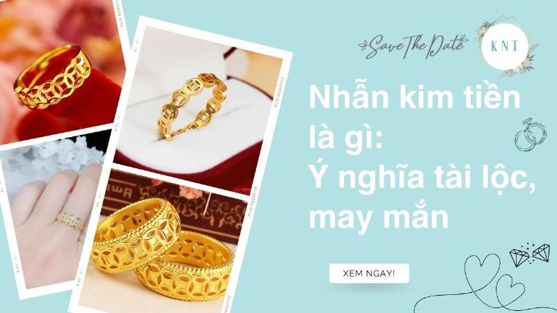 Hình ảnh nhẫn kim tiền vàng 24K với thiết kế đặc trưng mang ý nghĩa phong thủy và tài lộc