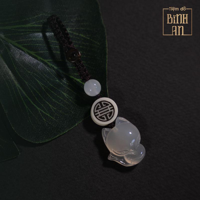 Tượng hồ ly phong thủy bằng đá tự nhiên, biểu tượng của tình duyên, may mắn và tài lộc