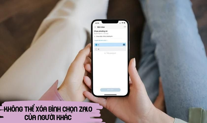 Hình ảnh minh họa quyền riêng tư trong bình chọn Zalo, liệu người khác có thể xóa lựa chọn của bạn?