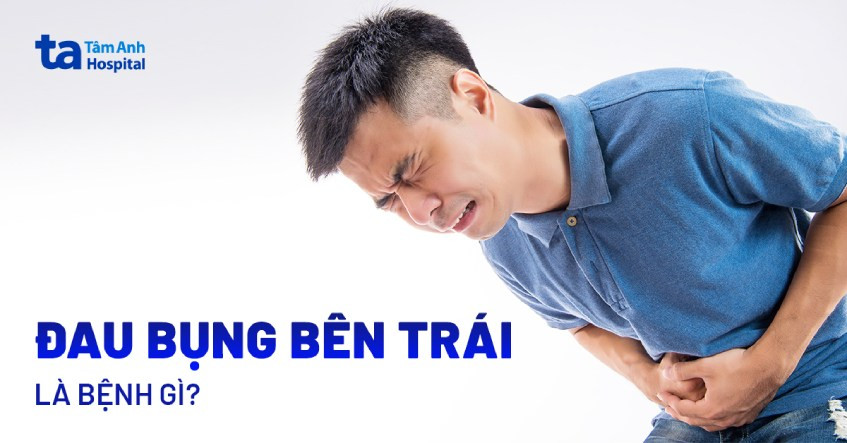 Hình ảnh minh họa vị trí và các cơ quan liên quan đến đau bụng trên bên trái