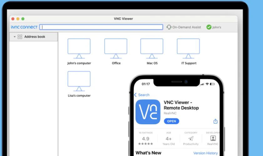 VNC Viewer là ứng dụng được phát triển bởi RealVNC