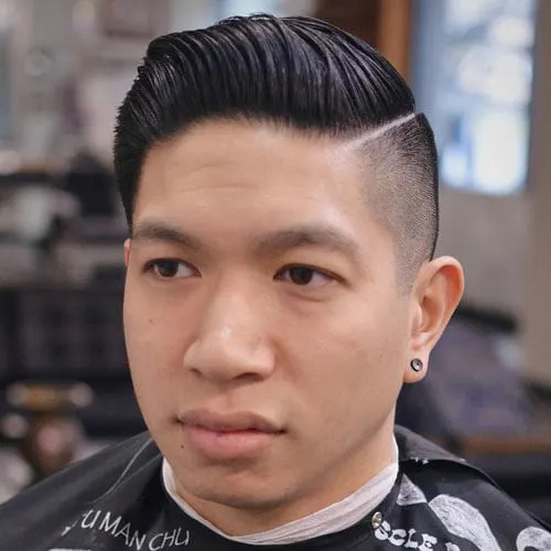 Tóc comb over linh hoạt cho nam mặt tròn