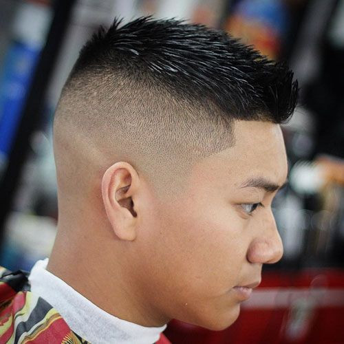 Kiểu tóc high and tight fade nam tính cho mặt tròn
