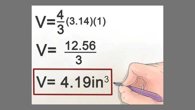 Bước 5: Hoàn tất phép tính thể tích