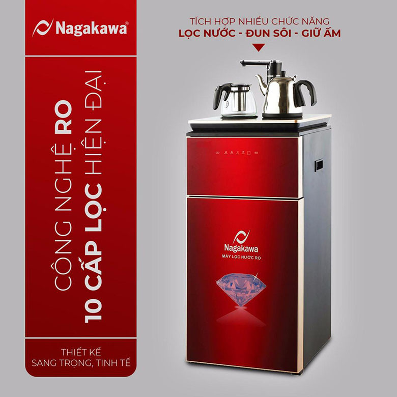 Máy lọc nước RO đa năng Nagakawa NAG0504 tích hợp nhiều chức năng
