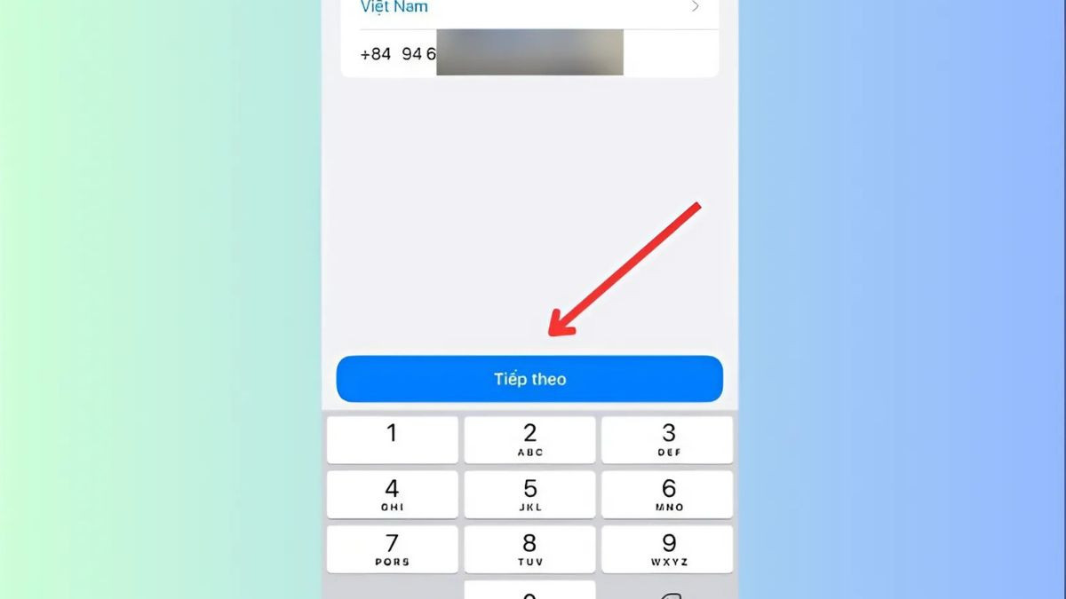 Nhập số điện thoại và chọn Gửi lại mã khi WhatsApp không gửi mã xác nhận