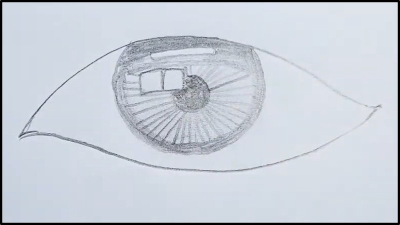 Tạo hình và điểm nét cho con ngươi để tăng biểu cảm buồn