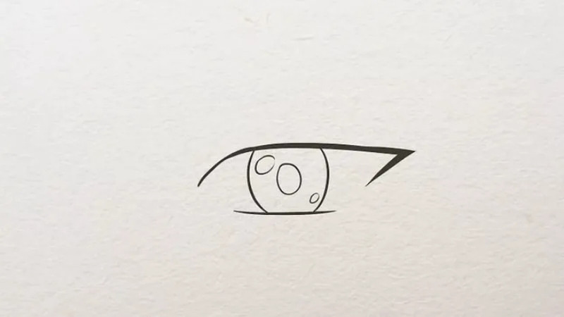 Phác họa con ngươi với hình oval nhỏ ở trung tâm